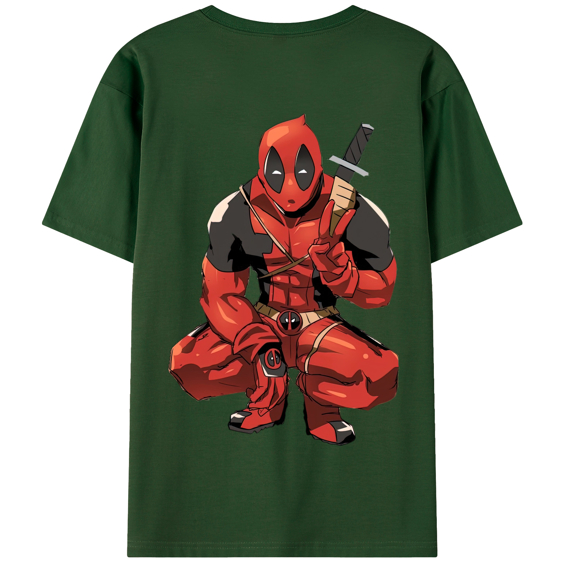 （画像用） Deadpool デッドプール 綿100％半袖Tシャツ（背面プリント）